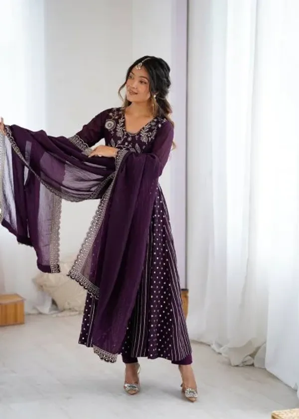 Purple_Crunchy_Silk_Embroidery_Anarkali_Suit_with_Pant_and_Dupatta_Designer_Festive_Collection