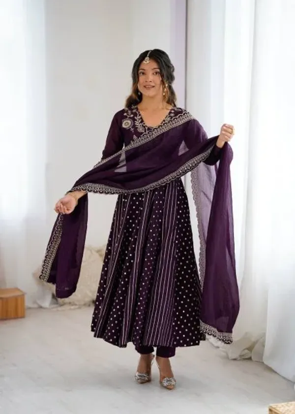 Purple_Crunchy_Silk_Embroidery_Anarkali_Suit_with_Pant_and_Dupatta_Designer_Festive_Collection