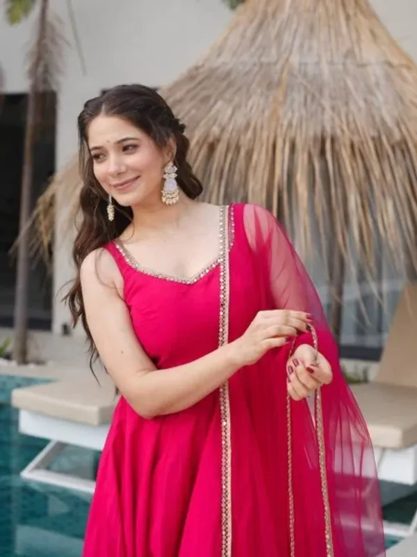 Royal_Rani_Pink_Pure_Roman_silk_Chanderi_Anarkali_Set_with_Dupatta_and_Pant