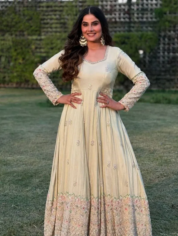 Georgette_Embroidery_Worked_Gown
