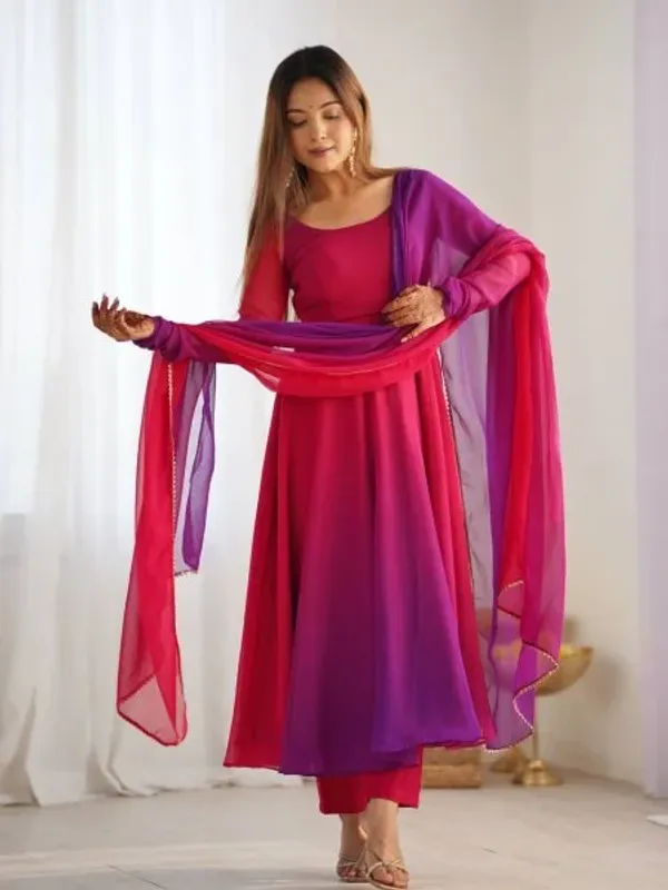Stylish_Dark_Pink_Georgette_Three_Piece_Anarkali_Set_for_Wedding_Wear