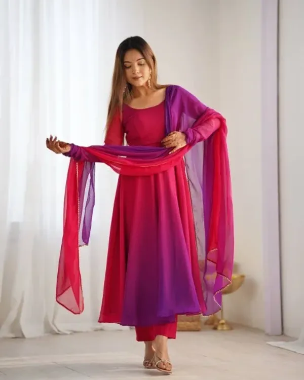 Stylish_Dark_Pink_Georgette_Three_Piece_Anarkali_Set_for_Wedding_Wear