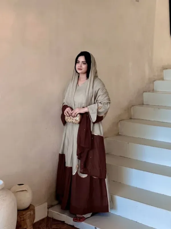 Supreme_Grey_Long_Kaftan_with_Sequin_Work_and_Moti_Dori