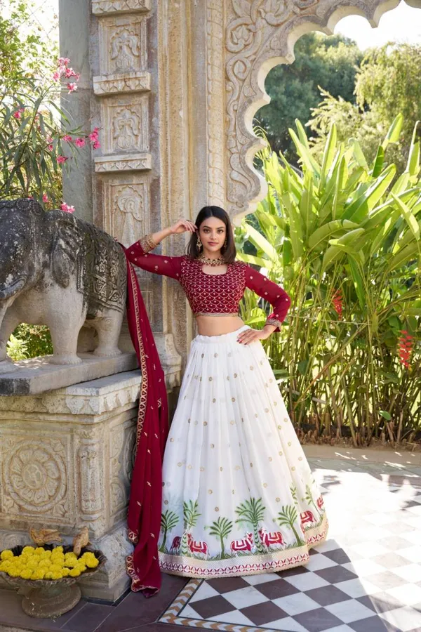 Georgette_Embroidery_Worked_Lehenga