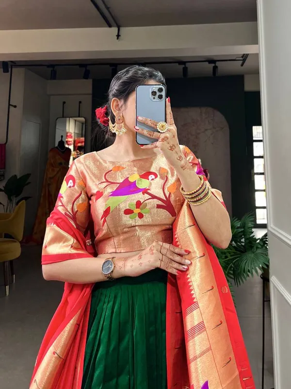 Vichitra_SIlk_Plain_Lehenga_Choli