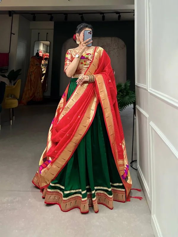 Vichitra_SIlk_Plain_Lehenga_Choli