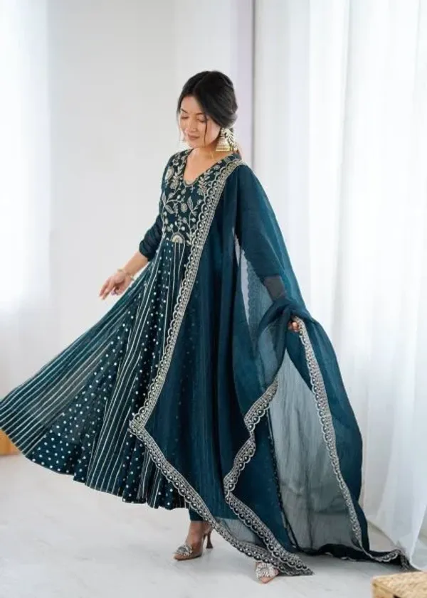 Teal_Blue_Crunchy_Silk_Designer_Anarkali_Suit_with_Embroidery_Work_Ready_to_Wear_Festive_Ensemble