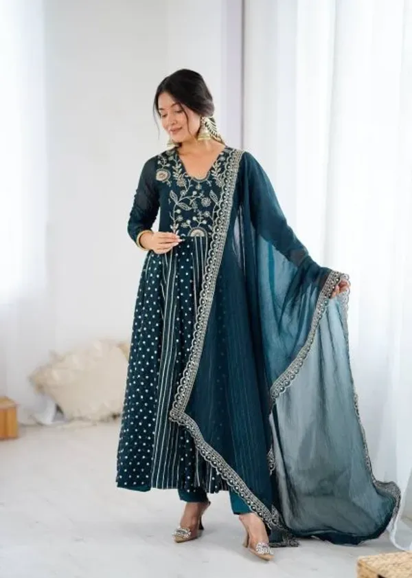 Teal_Blue_Crunchy_Silk_Designer_Anarkali_Suit_with_Embroidery_Work_Ready_to_Wear_Festive_Ensemble
