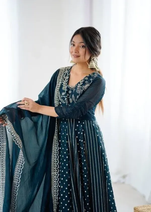 Teal_Blue_Crunchy_Silk_Designer_Anarkali_Suit_with_Embroidery_Work_Ready_to_Wear_Festive_Ensemble