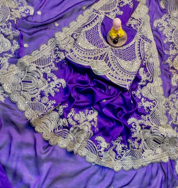 Party_Wear_Emboridery_Silk_Saree