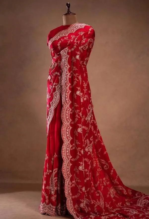Orgenza_With_Sequance_Embroidery_Worked_Saree