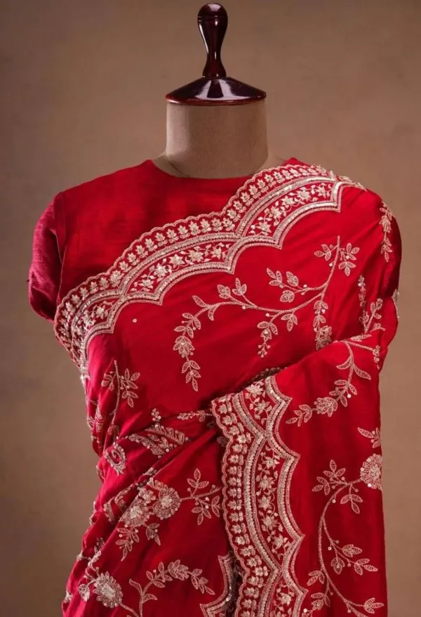 Orgenza_With_Sequance_Embroidery_Worked_Saree