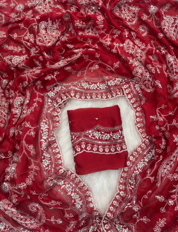 Orgenza_With_Sequance_Embroidery_Worked_Saree