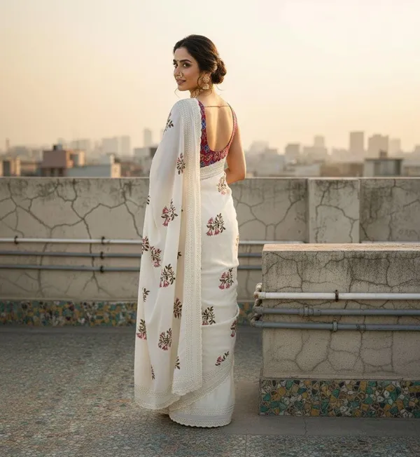Vichitra_Embroidery_Thread_Worked_Beautiful_Saree