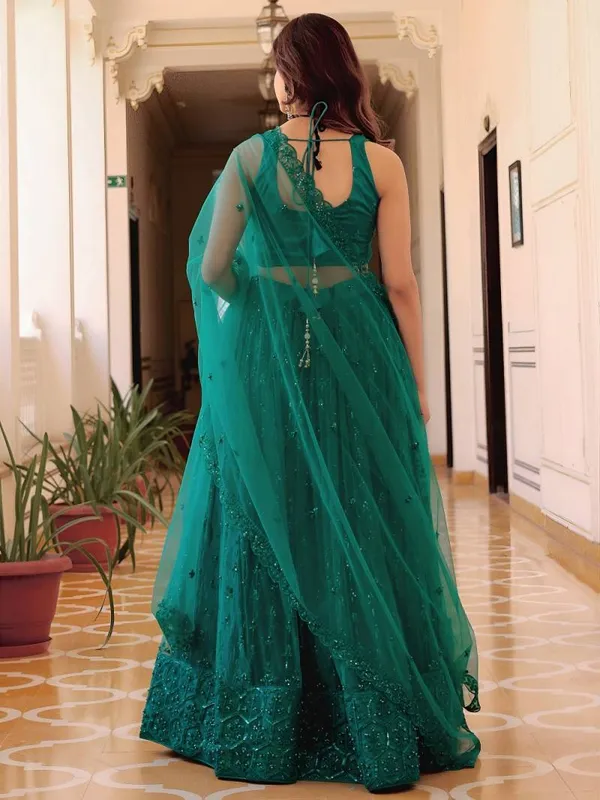 Teal_Designer_Net_Embroidered_Lehenga