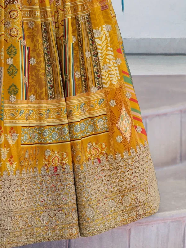 Yellow_Designer_Chinon_Embroidered_Lehenga