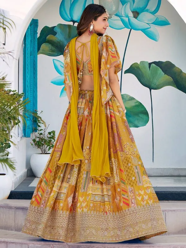 Yellow_Designer_Chinon_Embroidered_Lehenga