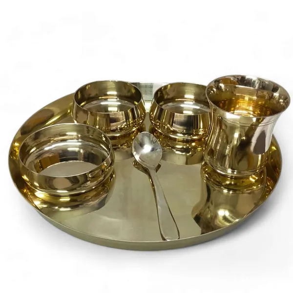 11.5Inch_Pure_Kansa_Thali_Set_Curve_Shine