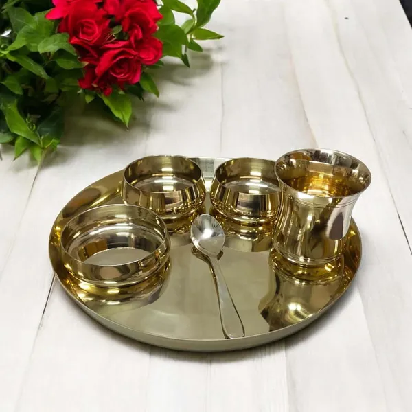 11.5Inch_Pure_Kansa_Thali_Set_Curve_Shine