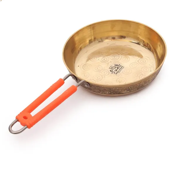 1500_Ml_Pure_Brass_Frying_Pan_For_Cooking_&_Serving_Brassware_Dinnerware
