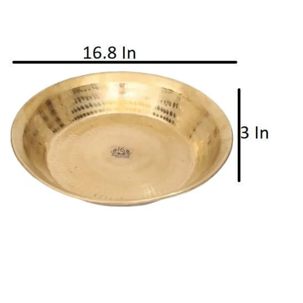 16.8_Inch_Handmade_Brass_Pital_Parat_Platter_Bronze