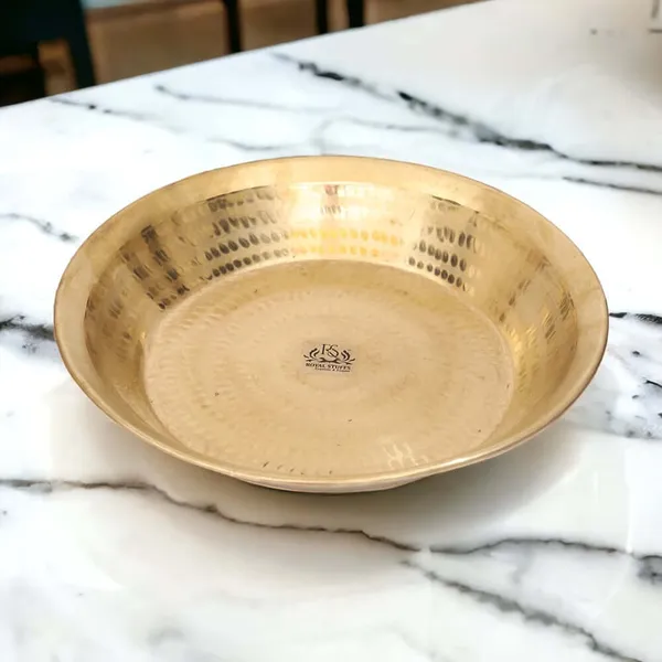 16.8_Inch_Handmade_Brass_Pital_Parat_Platter_Bronze