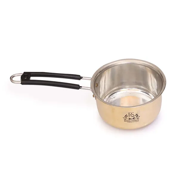 1.5_Liter_Medium_Brass_Sauce_Pan_Tapeli_For_MilkTea_With_Tin_Coating_Inner_Side_Kalai