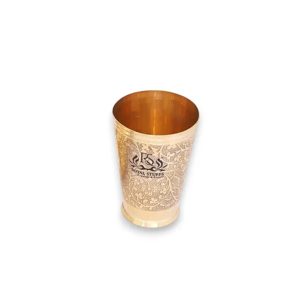 2_Brass_Water_Glass_Water_Glass_With_Embossed_Design_Drinkware_&_Serveware_(300_Ml)