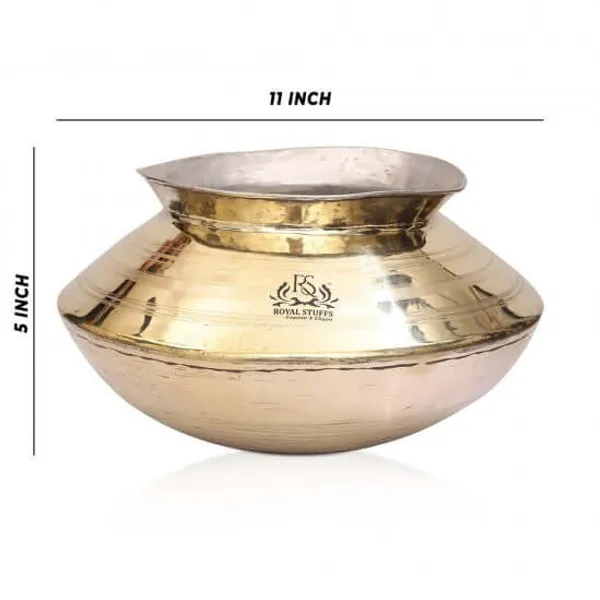 4_Liter_Traditional_Brass_Handi_Pot_For_Cooking_Authentic_Brass_Dekchi_Pot_Cookware_With_1_Spoon_&_1_Ladle