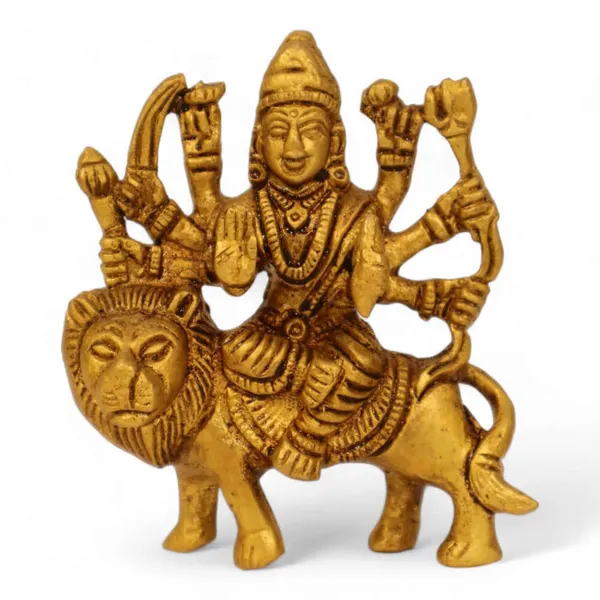 Brass_Antique_Finish_Handmade_Sherawali_Mata_Idol_Maa_Durga_On_Lion_4_Inch