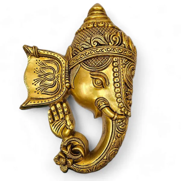 Brass_Lord_Ganesha_Mask_Wall_Hanging_(Height_11_Inches)