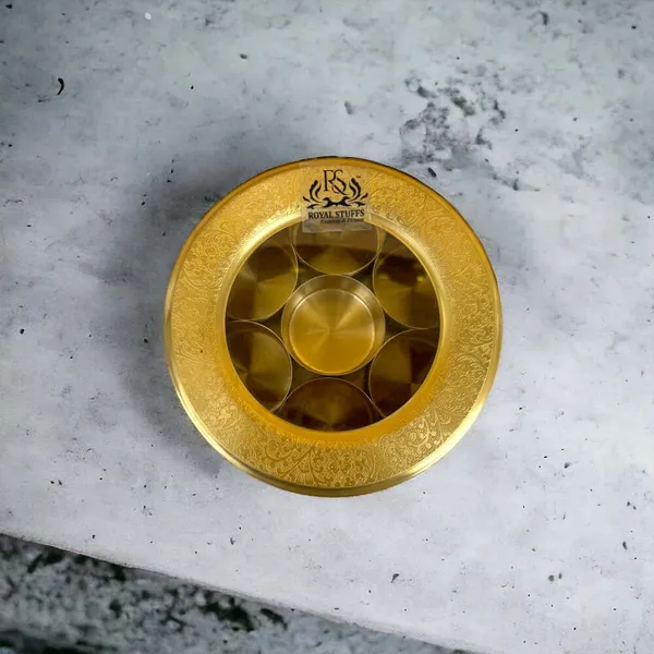Brass_Masala_Dani_Indian_Spice_Box_With_Brass_And_Glass_Cover_And_Spoon_7_Containers_For_Kitchen_Medium_Size