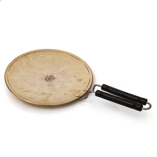 Heavy_Weighted_Brass_Tawa/Tawa_For_Roti/Chapati/Naan_With_Double_Handle