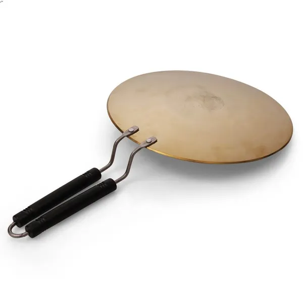 Heavy_Weighted_Brass_Tawa/Tawa_For_Roti/Chapati/Naan_With_Double_Handle