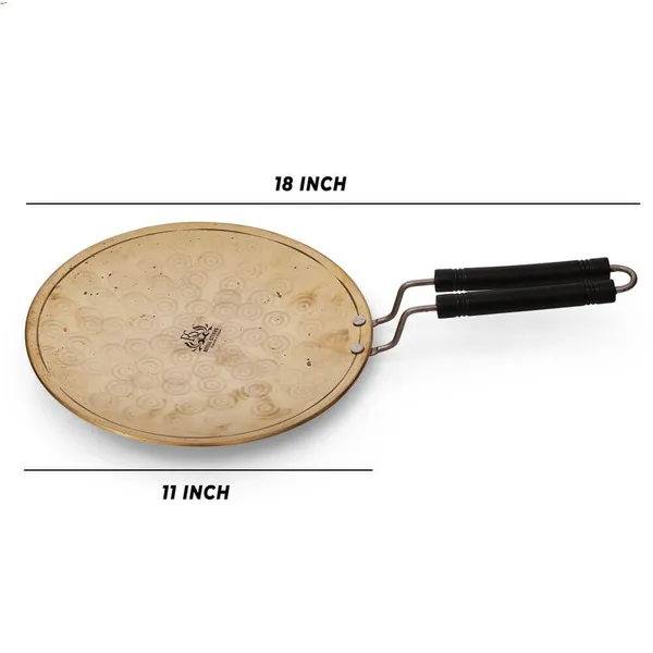 Heavy_Weighted_Brass_Tawa/Tawa_For_Roti/Chapati/Naan_With_Double_Handle