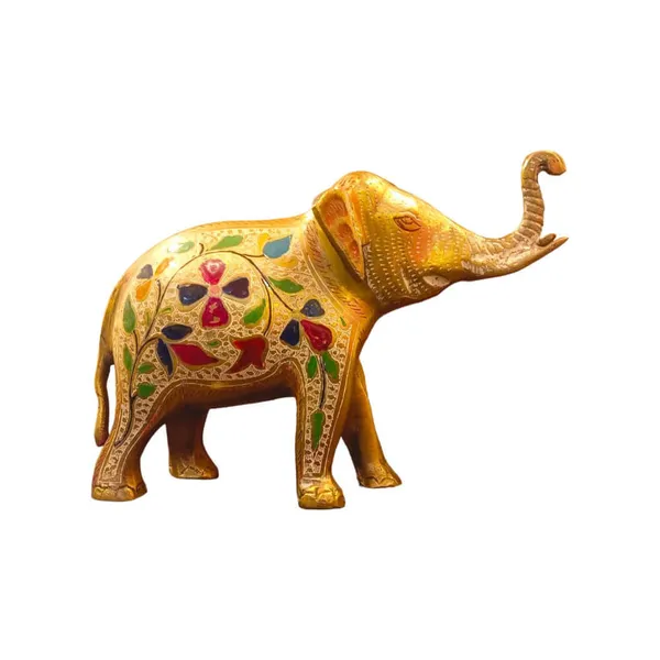 Colorful_Hand_Painted_Unique_Brass_Elephant_Showpiece_8_Inch_Height_2_Kg