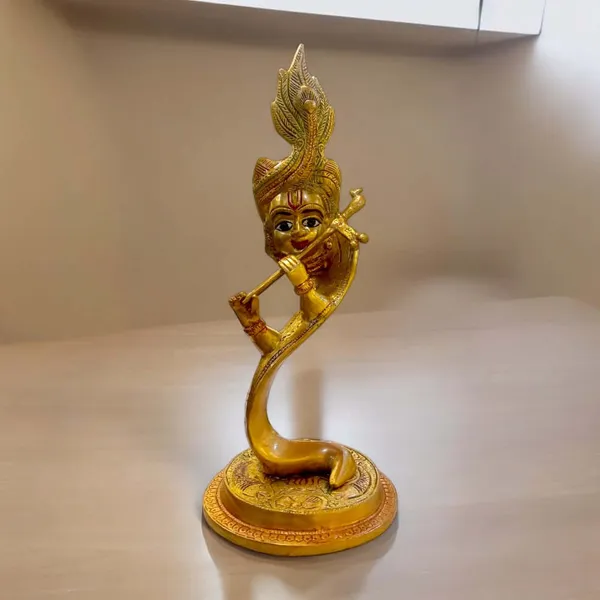 Coloured_Antique_Finish_Brass_Hawaã¯_Krishna_Ji_Murlidhar_13_Inch_Height_2.5_Kg