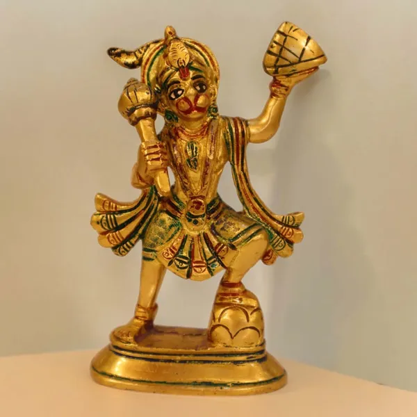 Coloured_Brass_Hanuman_Parvat_Standing_Statue_Idol_6_Inch