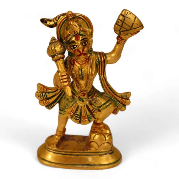 Coloured_Brass_Hanuman_Parvat_Standing_Statue_Idol_6_Inch