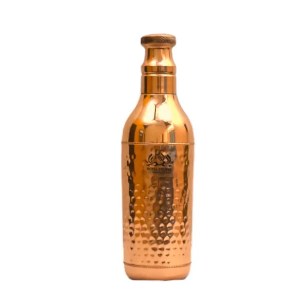 Royalstuffs_Handcrafted_Copper_Water_Bottle_1200_Ml_Hammered_Polish_Water_Bottle_Leak_Proof_Copper_Bottle_Champagne_Shape_For_Water