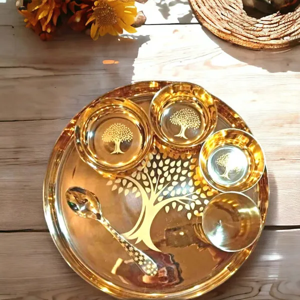Designer_Kansa_Thali_Set