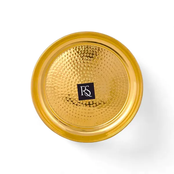 Handmade_Pure_Brass_Plate_Thali_Dish_With_Hammered_Design_11.5Inch