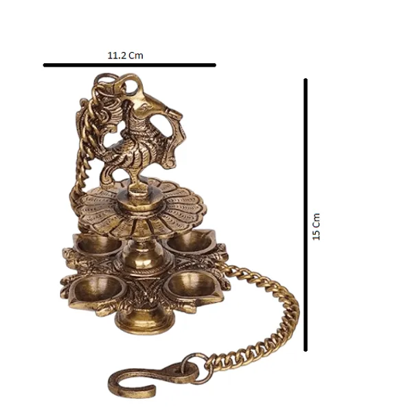Hanging_Bird_Diya_Made_In_Brass_With_4_Deepak_Antique_Finish