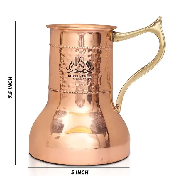 Lily_Pot_Copper_Water_Jug_Inbuilt_Glass_Antique_Elegant_Design_(1000_Ml)