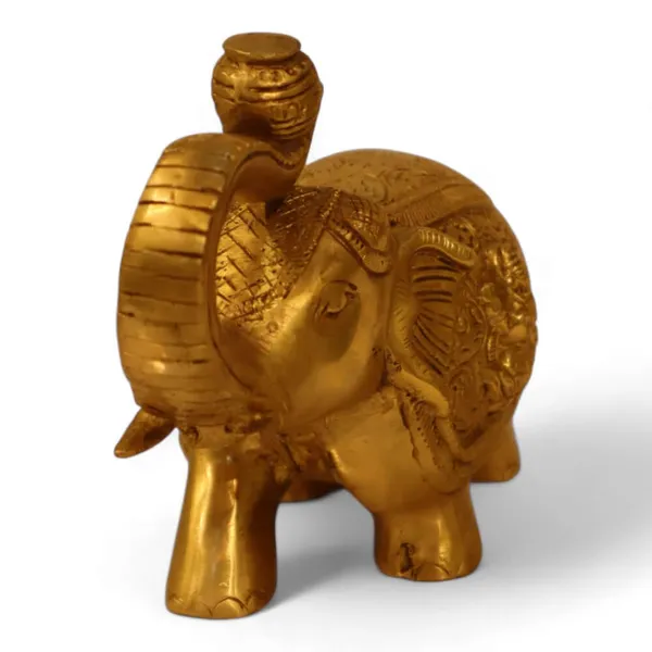 Pair_Of_Brass_Antique_Finish_Gaj_Laxmi_Elephant_Decorative_Showpiece_4_Inch