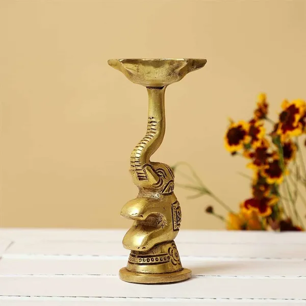 Pair_Of_Elephant_Design_Handmade_Ethnic_Diya_Oil_Wick