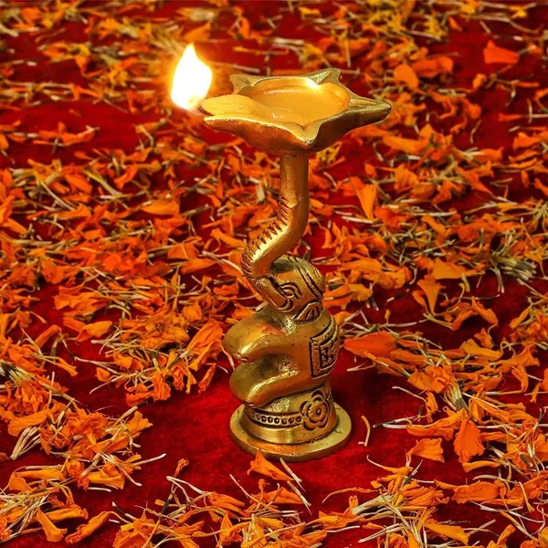 Pair_Of_Elephant_Design_Handmade_Ethnic_Diya_Oil_Wick