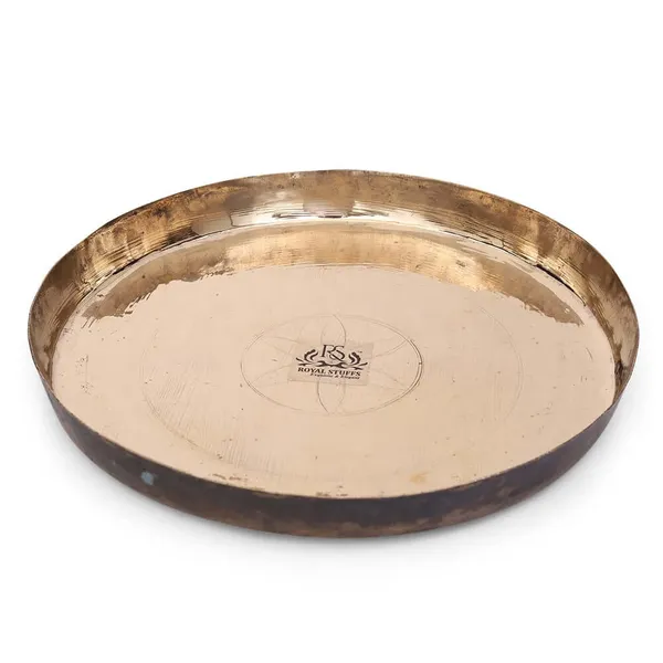 12_Inch_Pure_Kansa_Bronze_Handmade_Dinner/Lunch_Plate/Thali