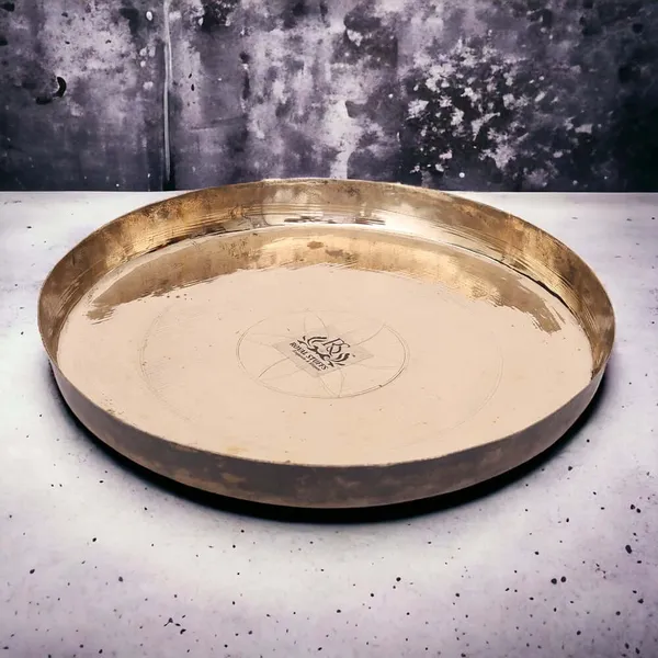 12_Inch_Pure_Kansa_Bronze_Handmade_Dinner/Lunch_Plate/Thali