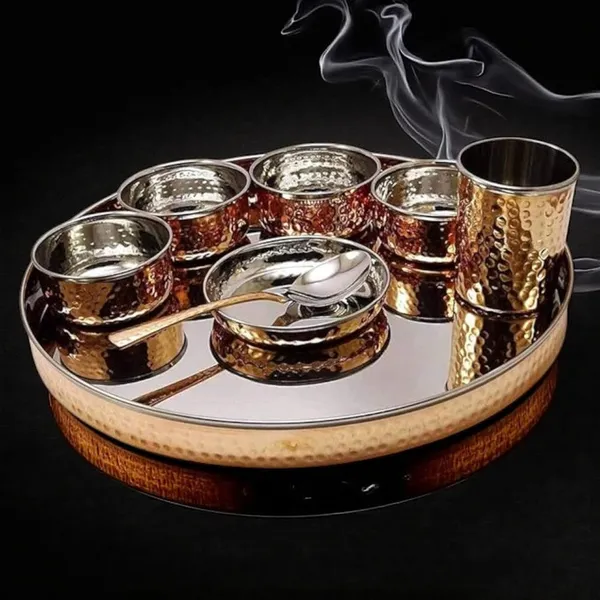 Royal_Metallic_Black_Steel_Dinner_Thali_Set_Copper_&_Steel_8_Pc_2.63_Kg